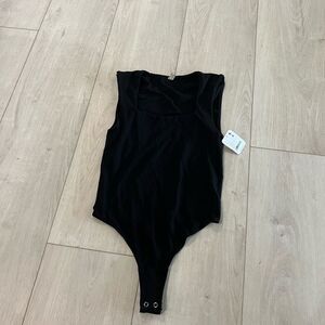 Free people womens black bodysuit size xs/s
